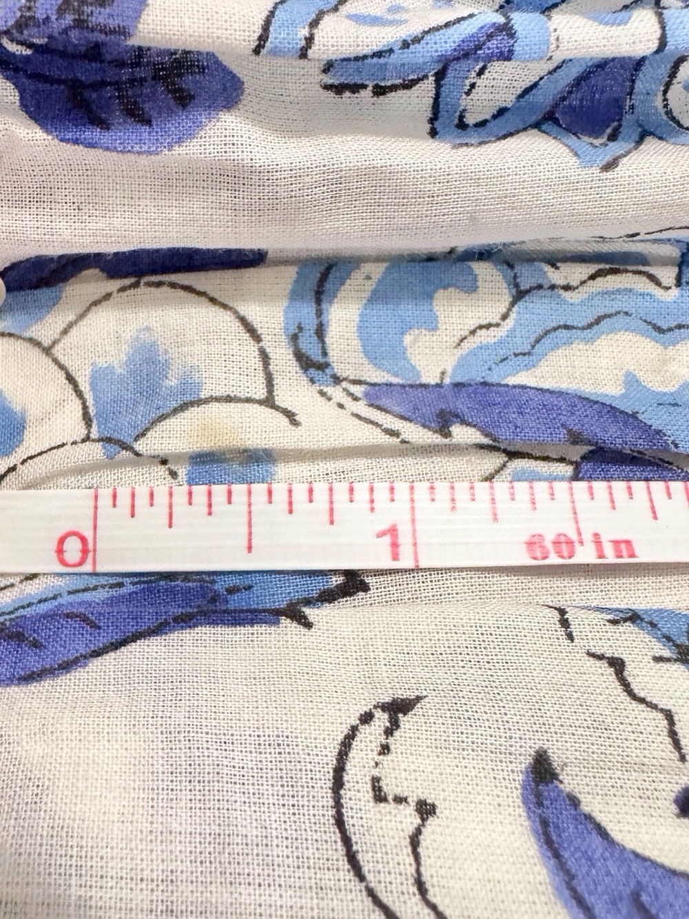 Karni Blue & White Cotton Floral Printed Maxi Dress Size Medium - Picture 7 of 10